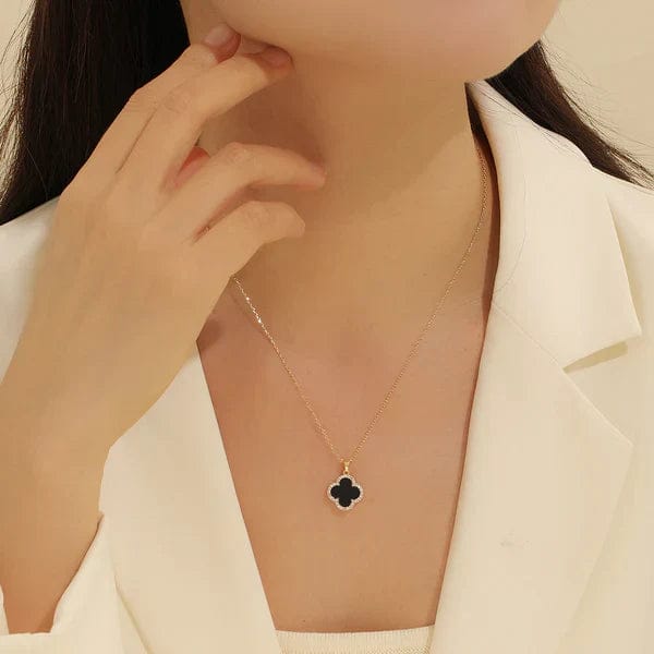 Four Leaf Clover Stainless Steel Bracelet And Necklace