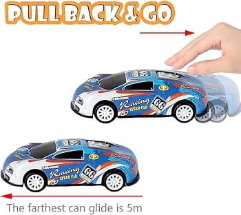 Dinosaur Colorful Pack of 12 Pull-Back Alloy Cars | Graphitti Cars for Boys