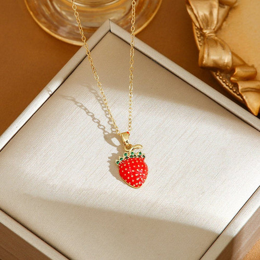 Strawberry Stainless Steel Necklace