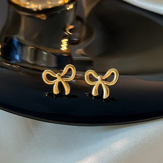 Bow Stainless Steel Earings