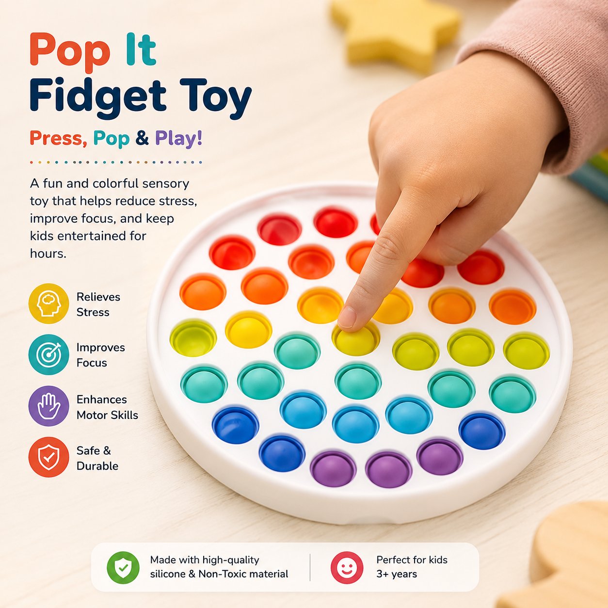 Alphabet Pop It Fidget Toy