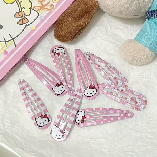 Pack of 8 Hello Kitty Tic Tac Hair Pins | Cute Hair Clips for Girls