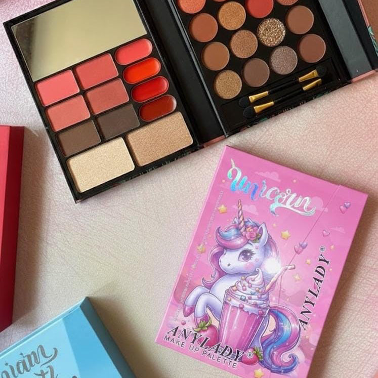 Unicorn Cupcake All-in-One Makeup Palette | Lipsticks | Eyeshadows | Blush