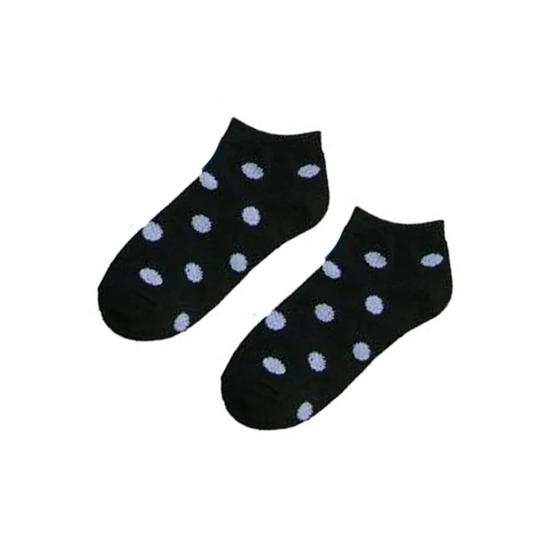 Kids Polka Dot Black Ankle Socks|6 to 15 Years