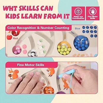 Magnetic Maze Beads Educational Learning Board