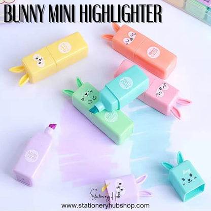 Pack Of 6 Bunny Highlighters With Free Organizer