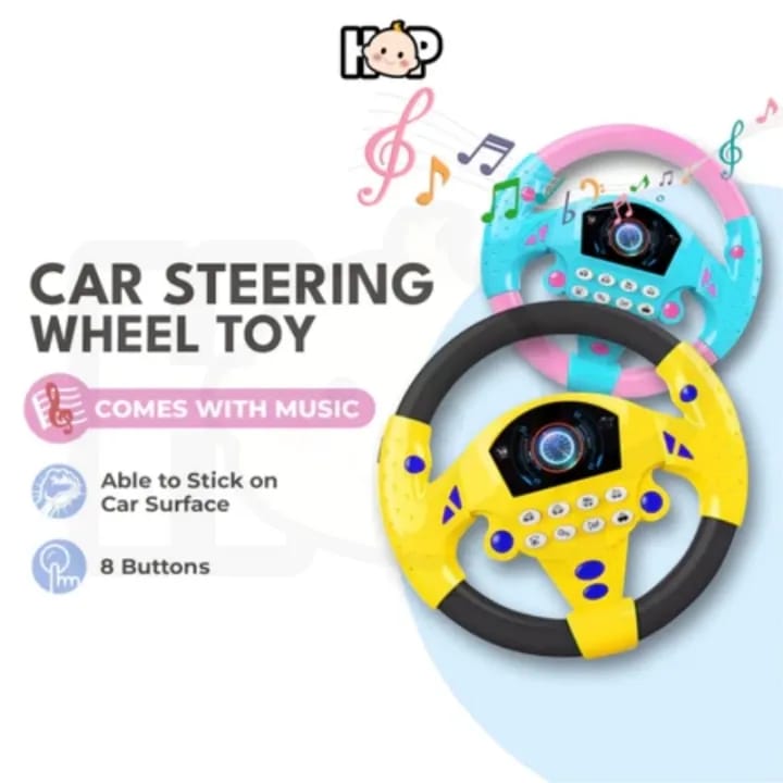 360• Rotate Suction Car Steering Wheel Toy With Music