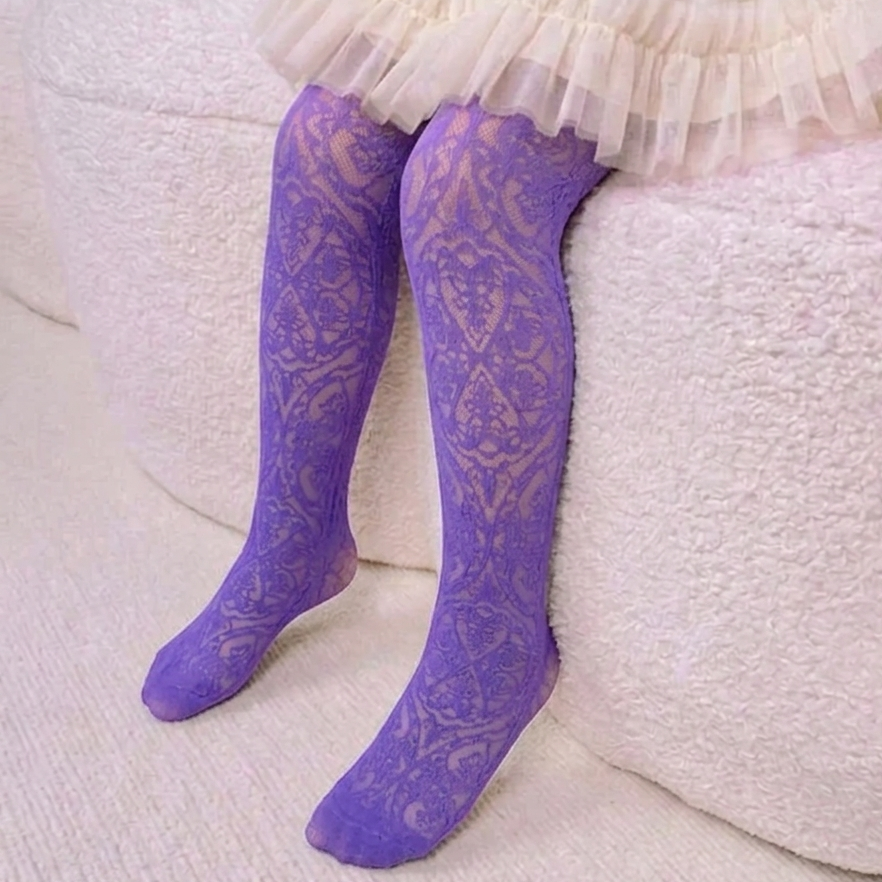 Ballerina purple Floral leggings | 6 to 12 Years