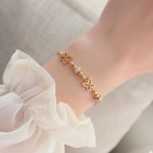 Butterfly Stainless Steel Bracelet