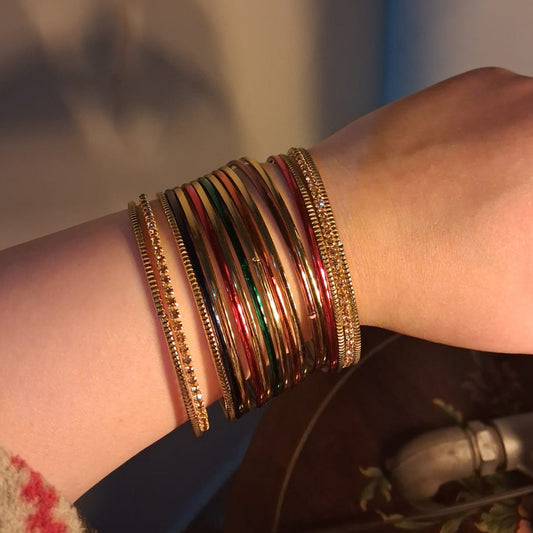 Multi High Quality Metal Bangles Set