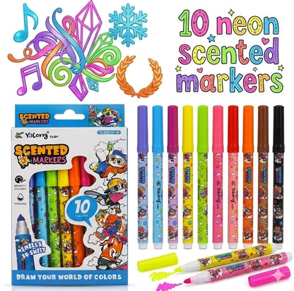 Yalong Neon Scented Markers Pack of 10