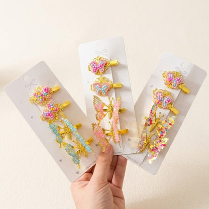 Dancing Butterfly Wings Hair Clips Pack Of 4