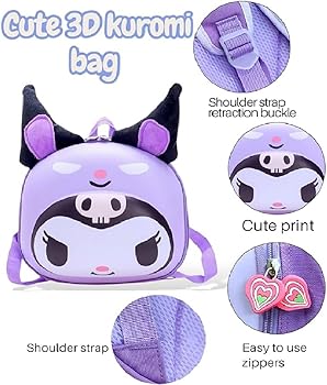Kuromi Round Hard Case Backpack