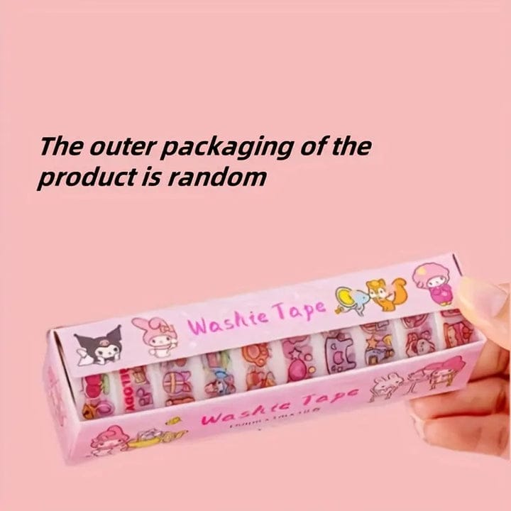 Sanrio Washi Tapes – Pack of 10 | Cute Decorative Tape for Journaling & Crafts