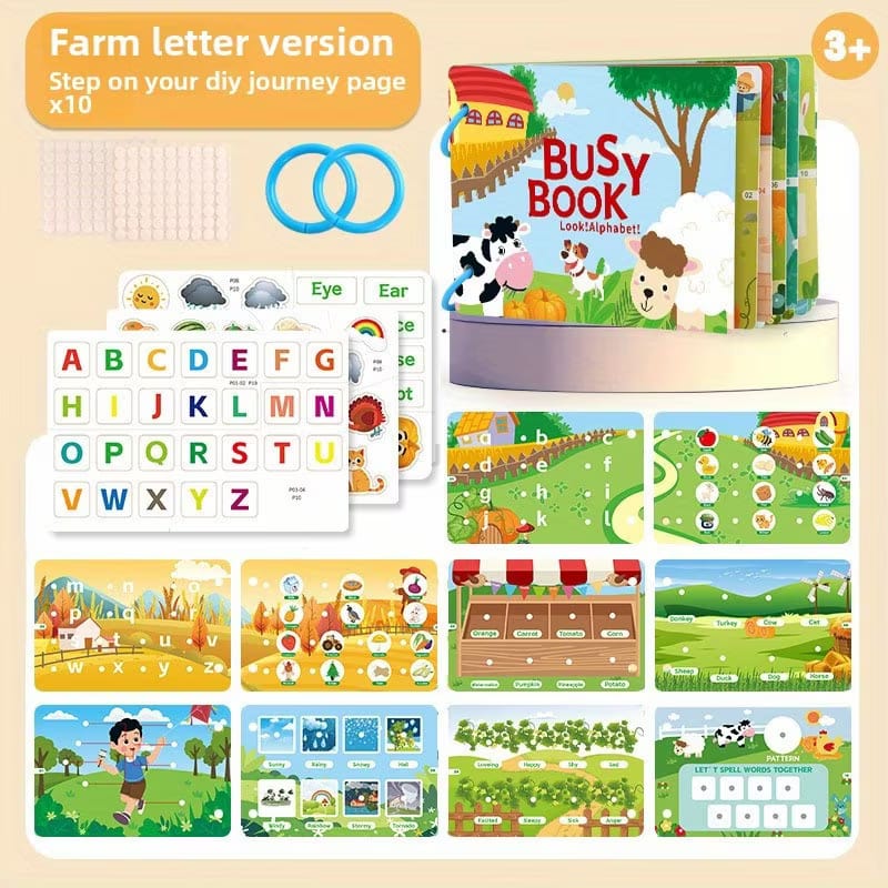 Busy Activity Book For Toddlers Pre School | Alphabets | Maths | Animals | Fruits