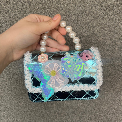 Shein Frozen Premium Pearl Handle Mini Bag for Girls – Kids F Handbag