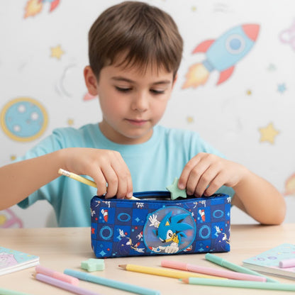 Sonic Stationery Pencil Pouch With Box Packing
