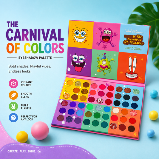 Carnival of Monster 54 Colors Eyeshadow Palette – Fun & Vibrant Makeup Palette