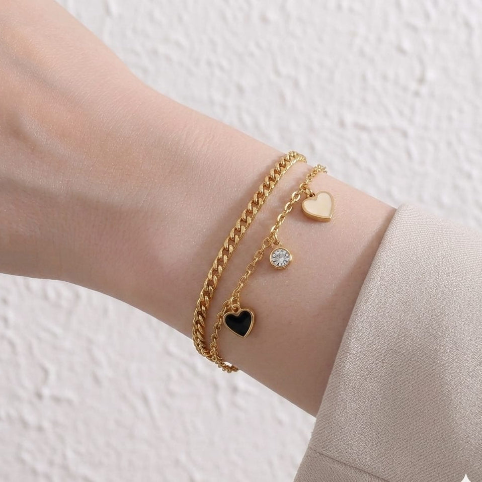 Charms Double Chain Stainless Steel