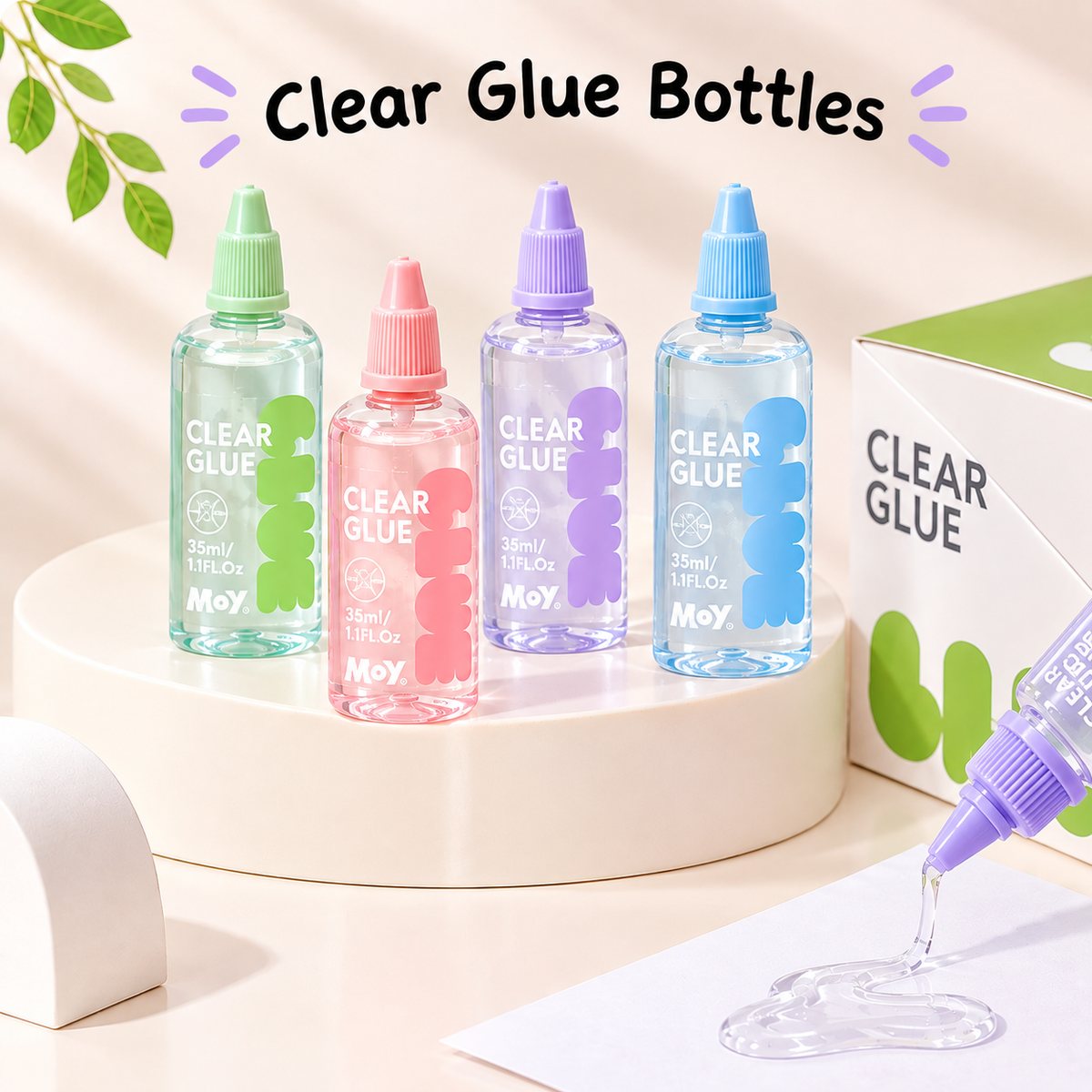 Clear Transparent Glue Bottle