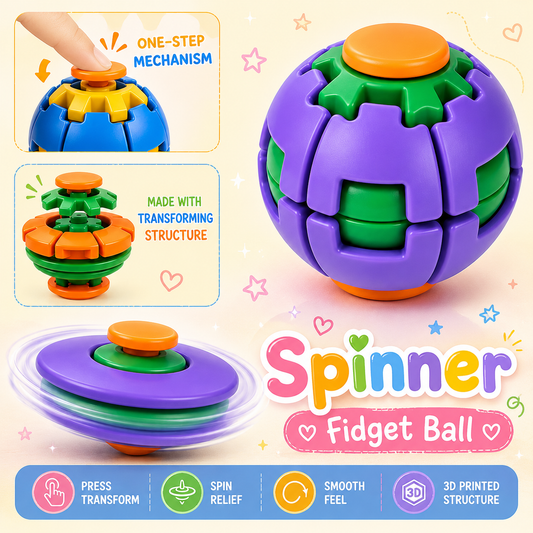 2 in 1 Spinner Fidget Cube Ball