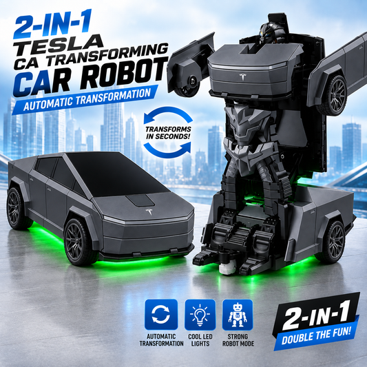 2-in-1 Tesla Cybertruck Inspired Transforming Robot Car