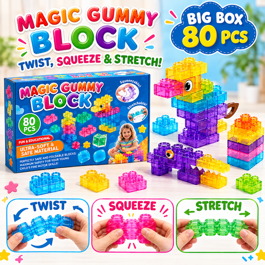 Soft Rubber Viral Gummy Jelly Blocks