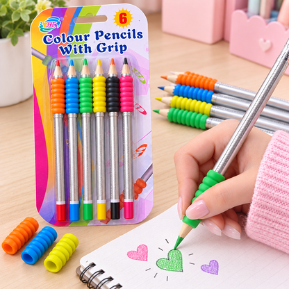 Color Pencils With Silicon Grip For Beginners