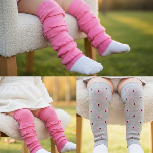 Girls Printed And Ruffles Leg Warmer
