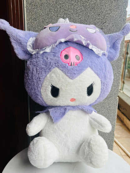 18 Inches Kuromi Big Size Stuff Toy | Soft Plushie With Glittery Eyes