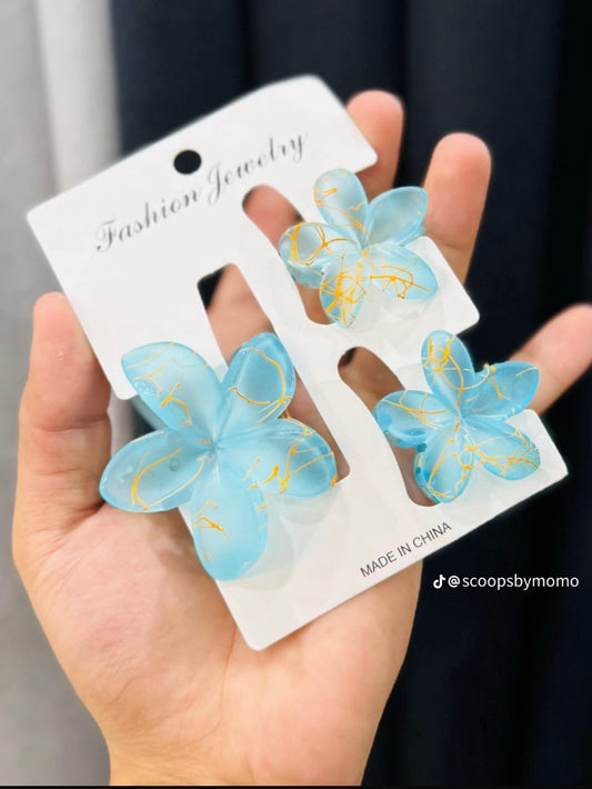 Pack Of 3 Pinteresty Marble Flower Catcher | Pink | Blue | Yellow