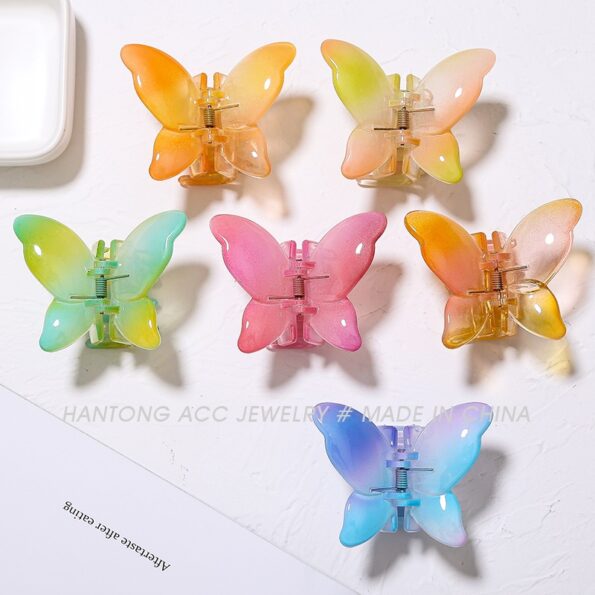 Holographic Butterfly Hair Catchers Pack Of Six
