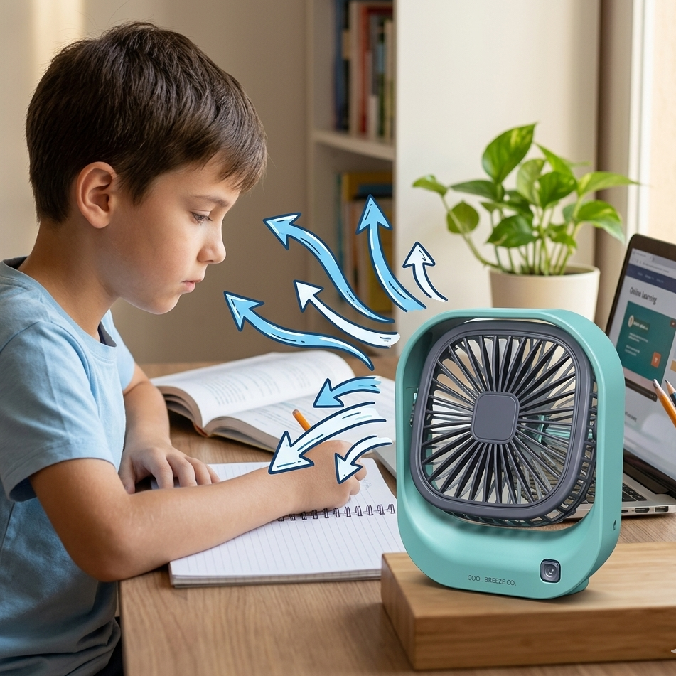 Chargeable Cool Breeze Desk Fan | For Offices And Study Tables