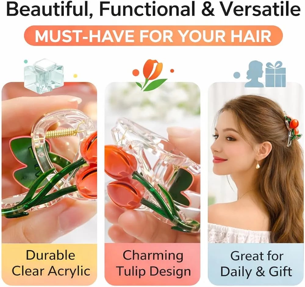 Tulip Hair Claw Clip | Hair Catcher