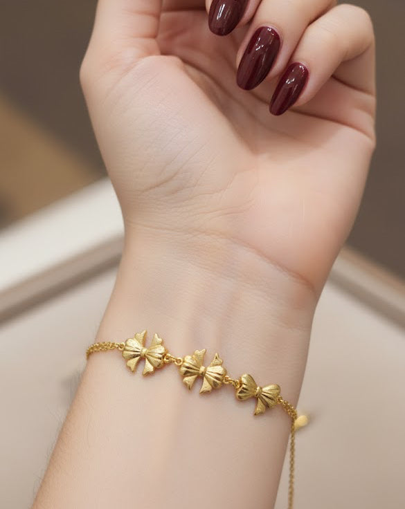 Triple Bow Stainless Steel Bracelet