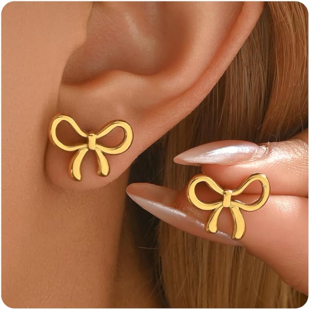 Bow Stainless Steel Earings