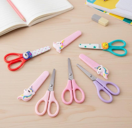 Kids Character Scissors with Safety Cover | School Craft & Art Scissors
