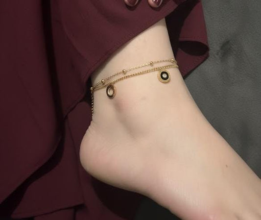 Double Chain Stainless Steel Anklet