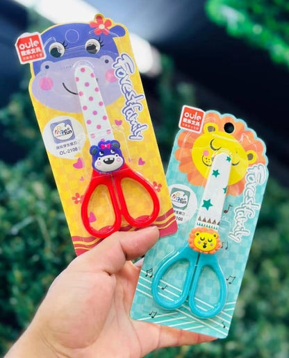 Kids Character Scissors with Safety Cover | School Craft & Art Scissors