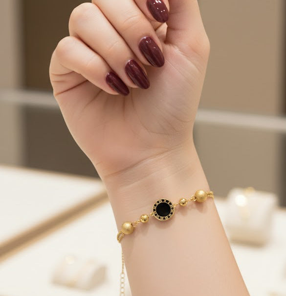 Bvlgari Golden Beads Stainless Steel Bracelet