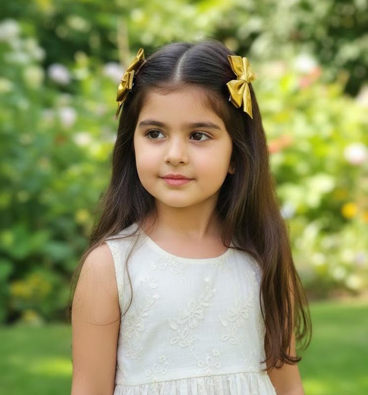 Metallic Shiney Hair Bows Pair