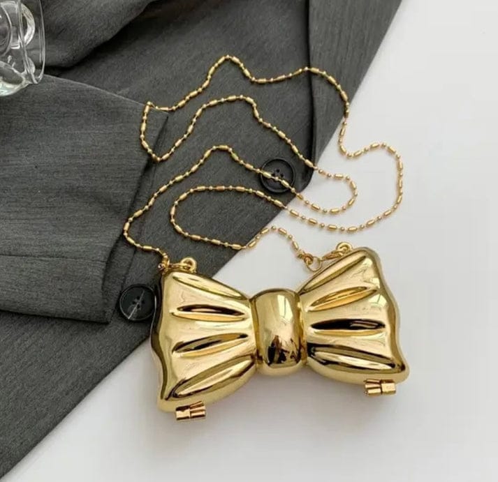 Acrylic Bow Cross Body Clutch Bag