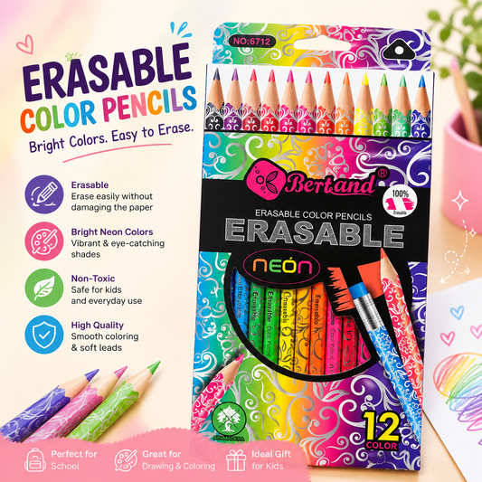 Erasable Neon Color Pencils