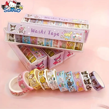 Sanrio Washi Tapes – Pack of 10 | Cute Decorative Tape for Journaling & Crafts