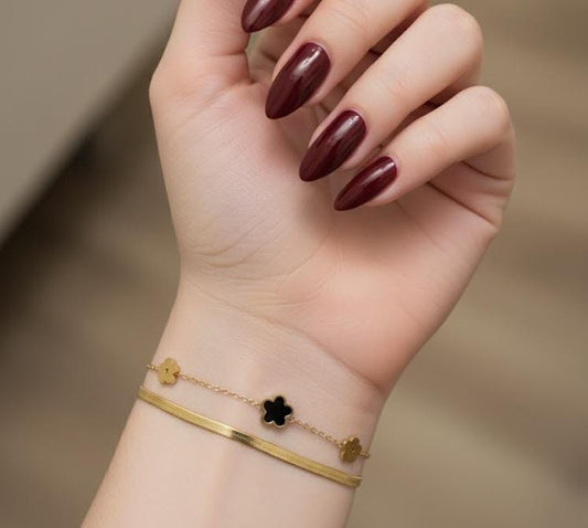 Double Chain Stainless Steel Bracelet + Anklet