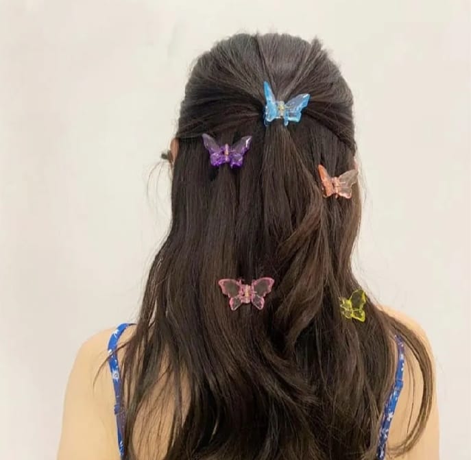 Holographic Butterfly Hair Catchers Pack Of Six