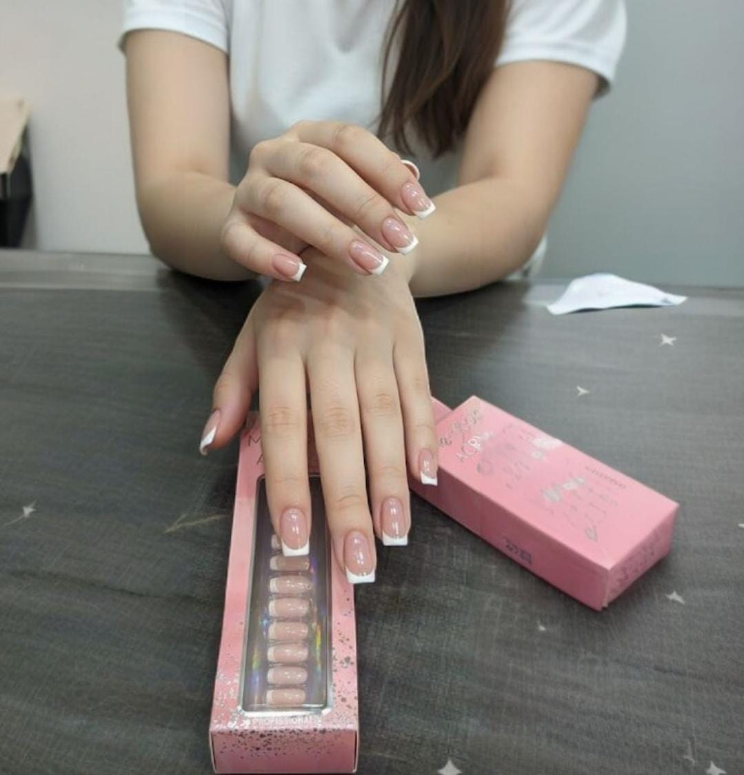Acrylic Looking French Nails