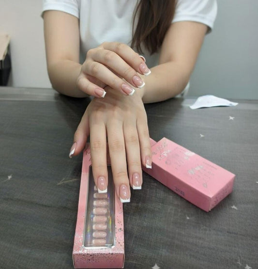 Acrylic Looking French Nails