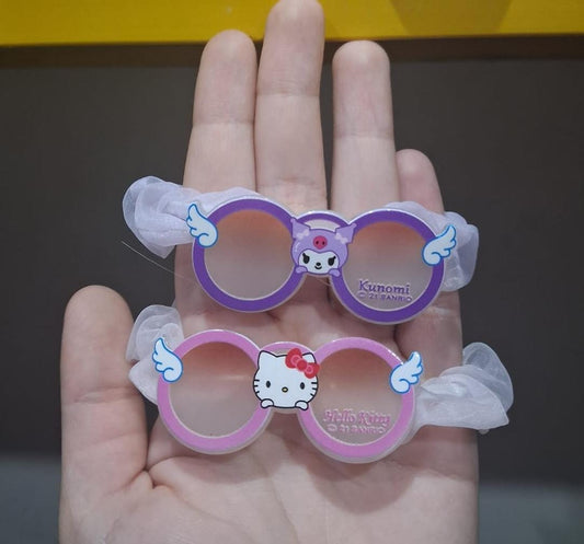 Sanrio Glasses Scrunchie For Girls | Kuromi | Hello Kitty