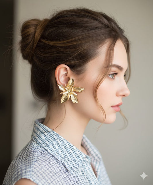 Flower Pinteresty Stainless Steel Earings